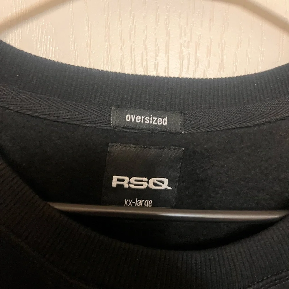 RSQ Black Crewneck Sweater with Textured Knit